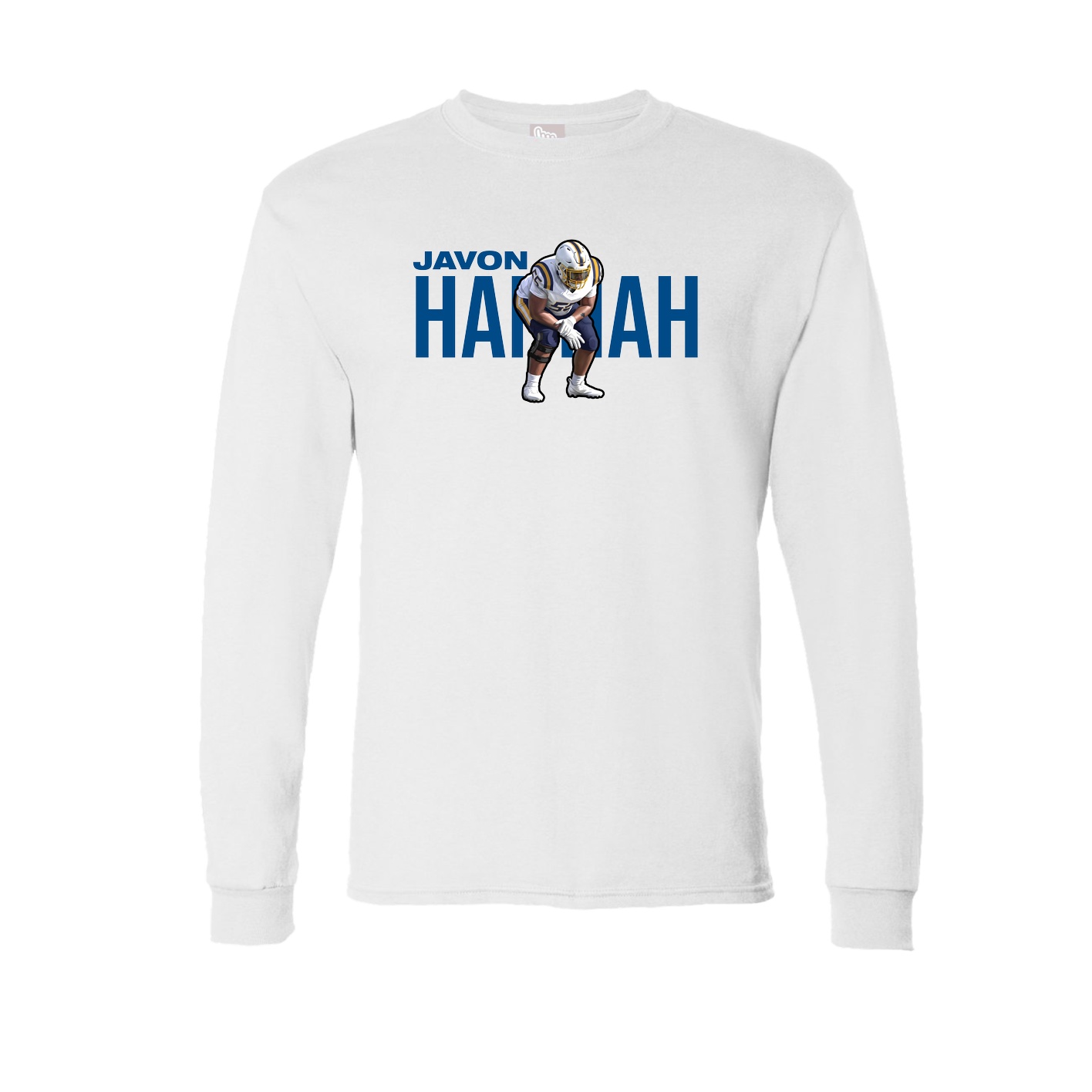 Long Sleeve Tee — Player Name in White