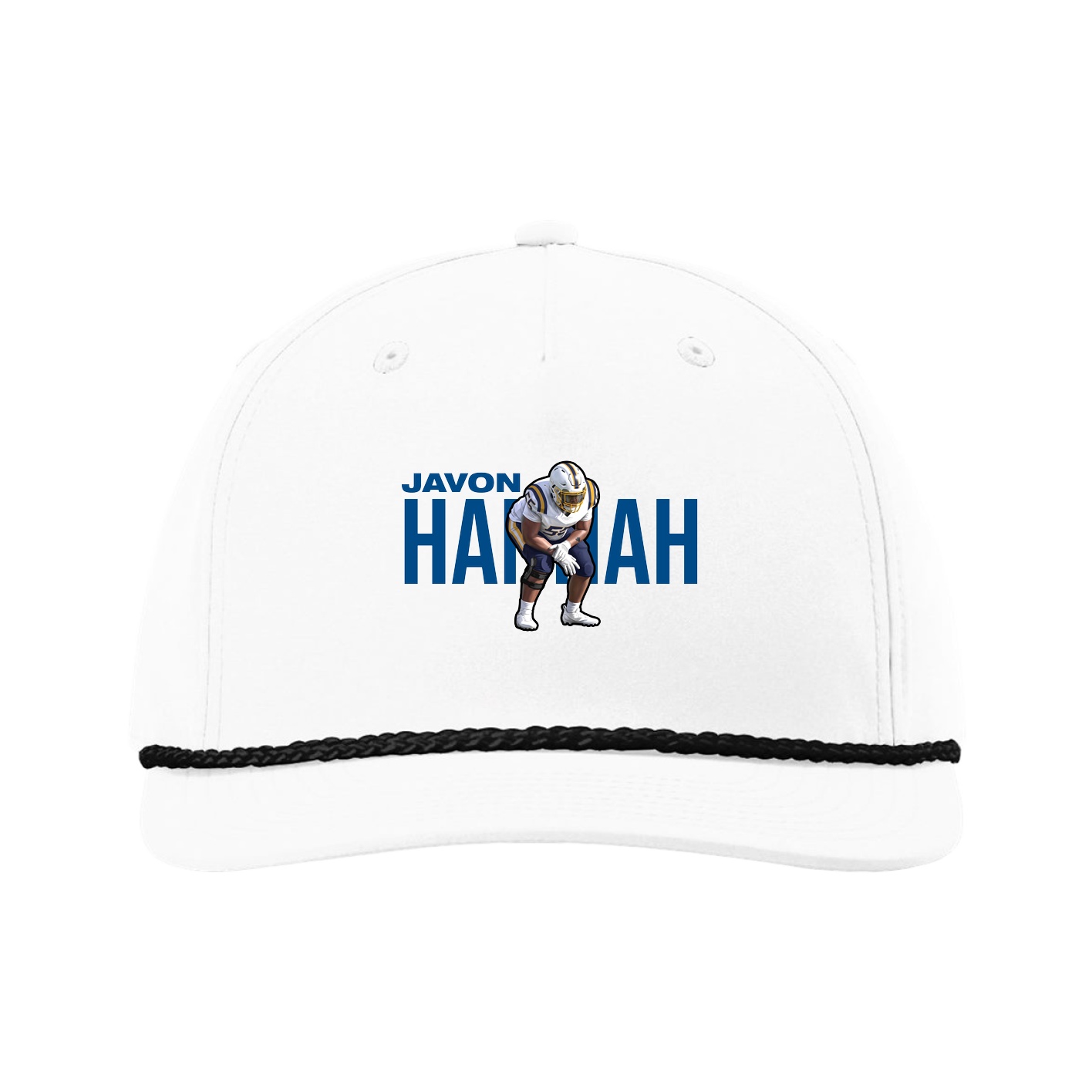Five-Panel Classic Rope Cap — Player Name in White
