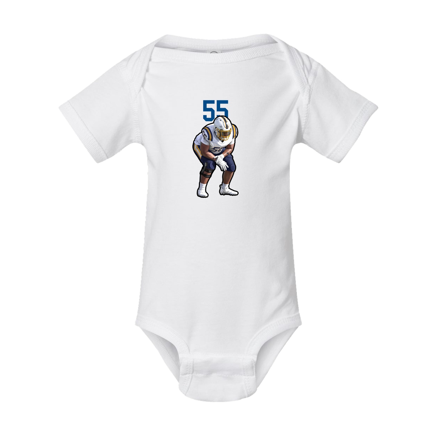 Baby Onesie — Number Top in White