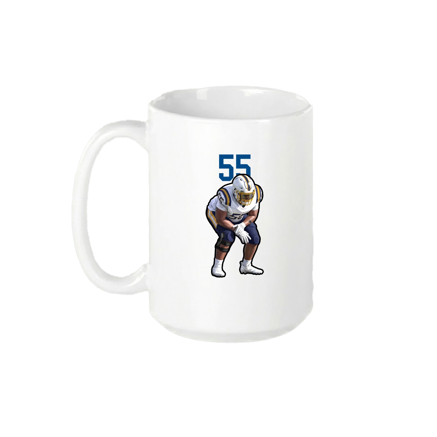 15oz Coffee Mug — Number Top in White