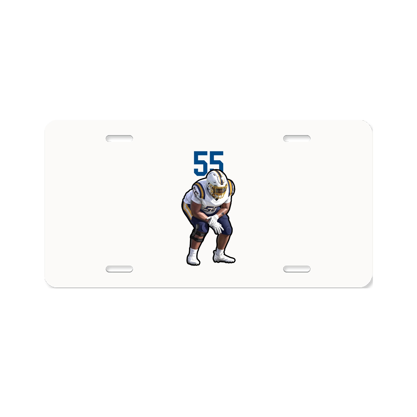 License Plate — Number Top in Classic