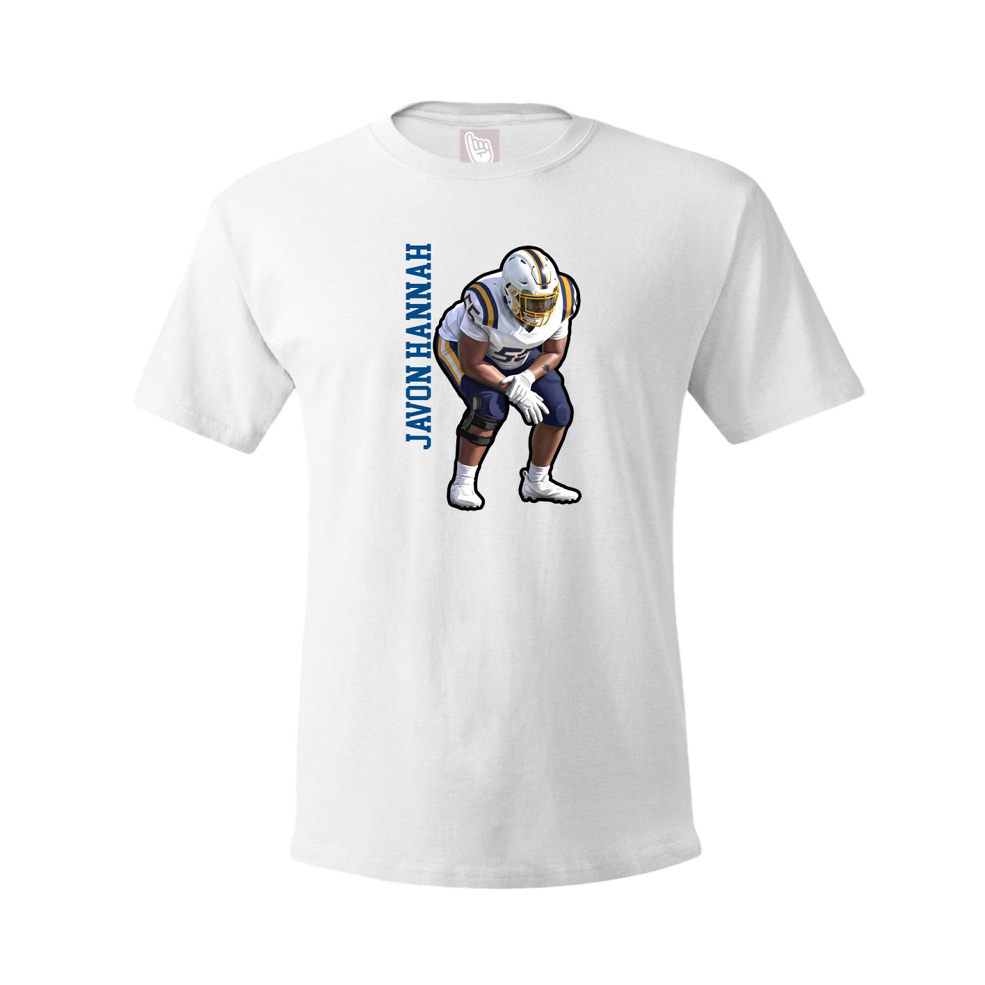 Tee — Name Vertical in White