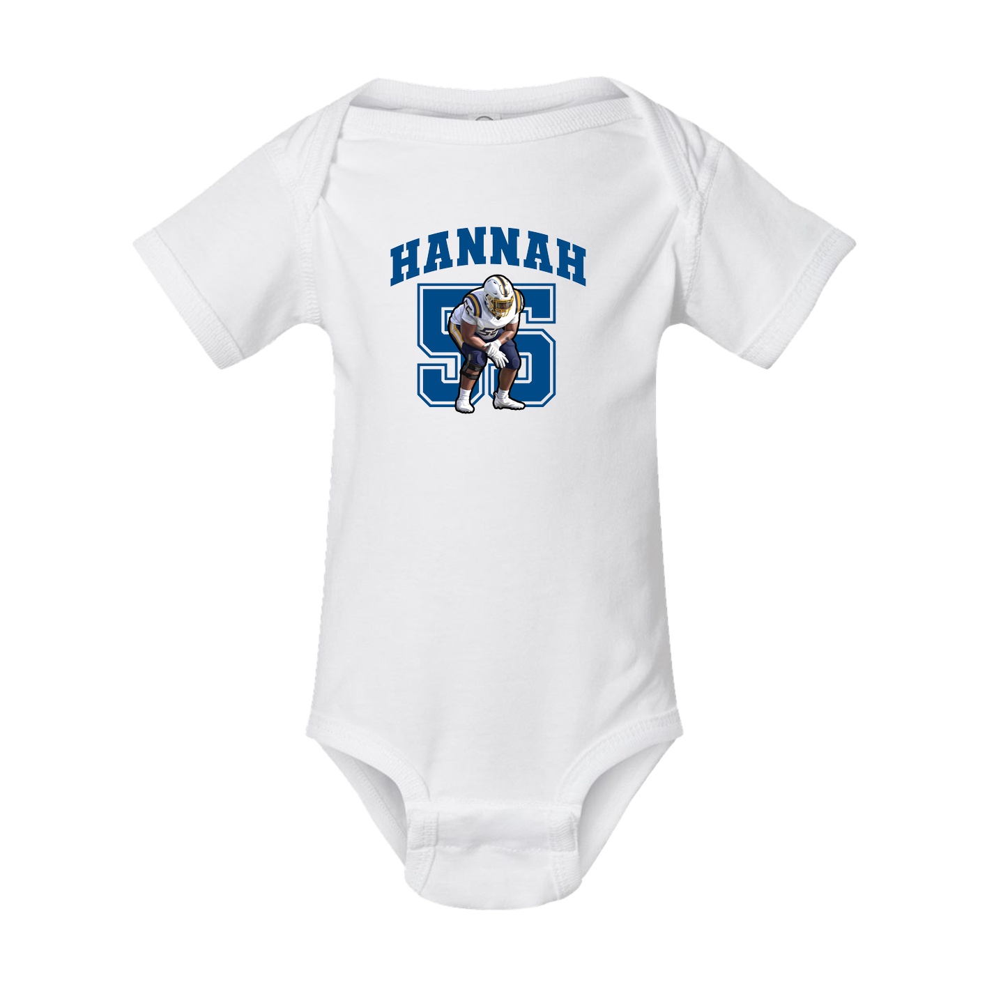 Baby Onesie — Number in White