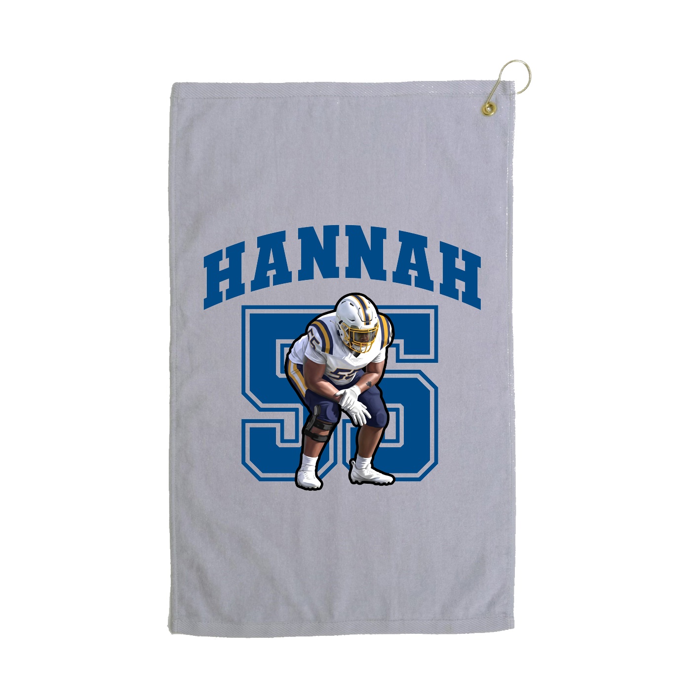 Golf Towel — Number in Grey