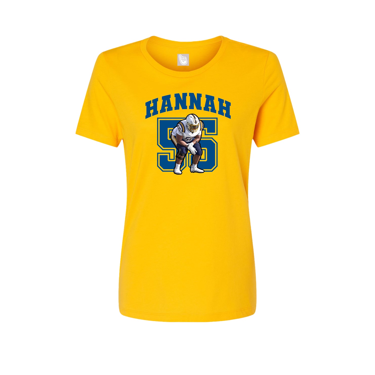 Womens Tee — Number in Gold