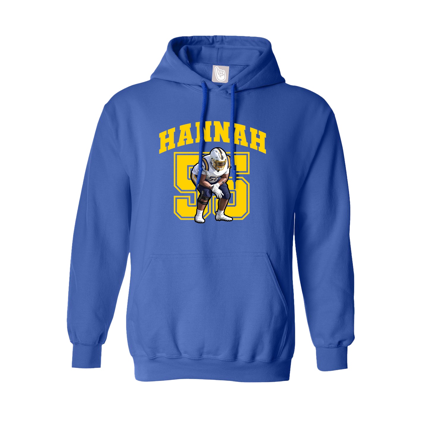 Hoodie — Number in Royal