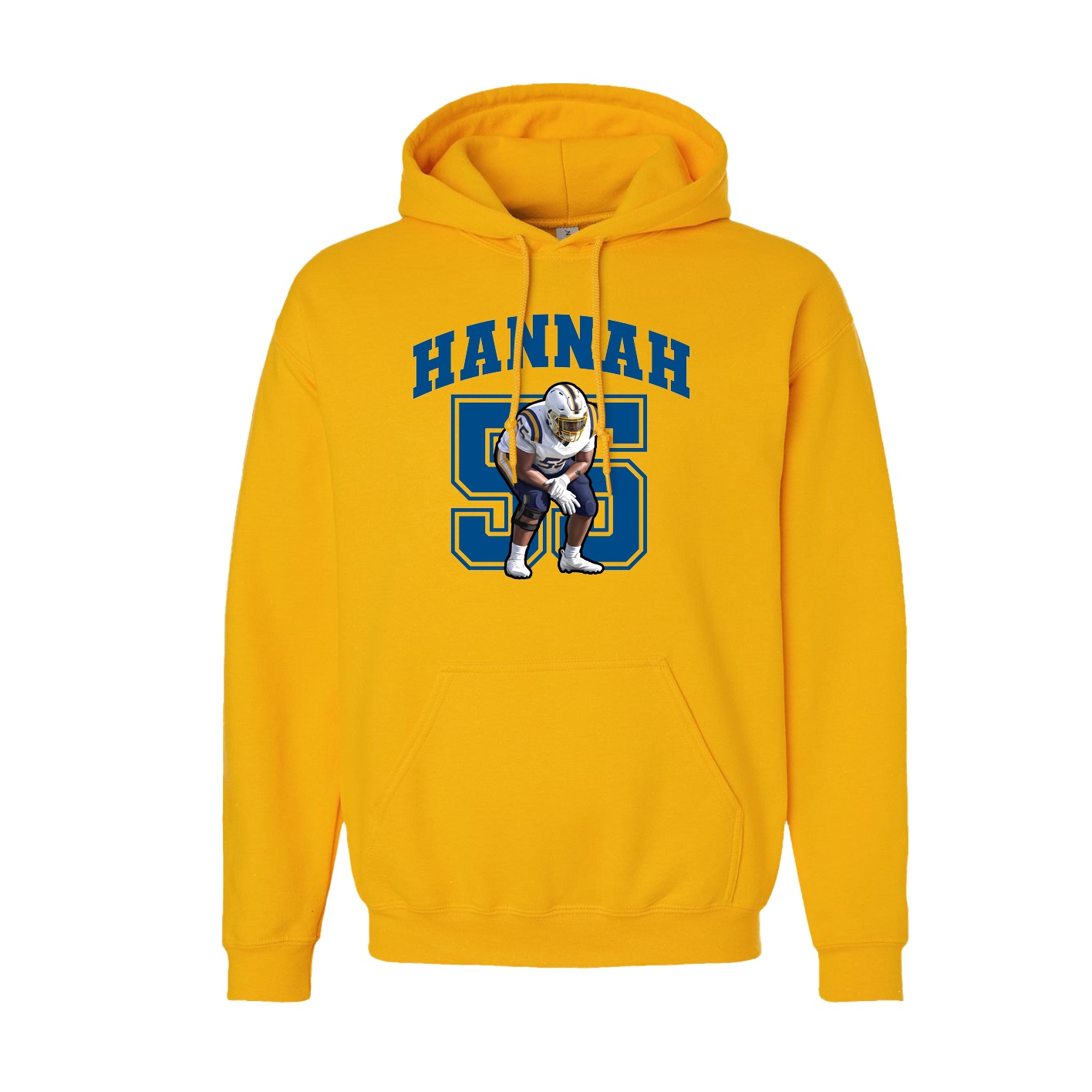 Youth Hoodie — Number in Gold