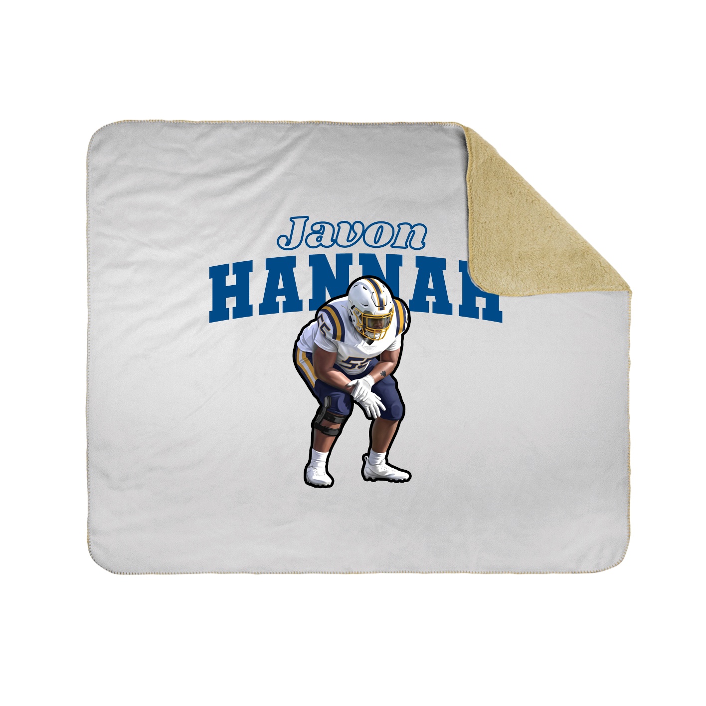 Throw Blanket — Name Arch in White