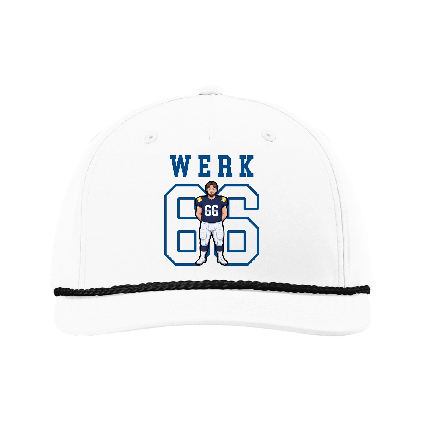 Five-Panel Classic Rope Cap — Shirsey in White