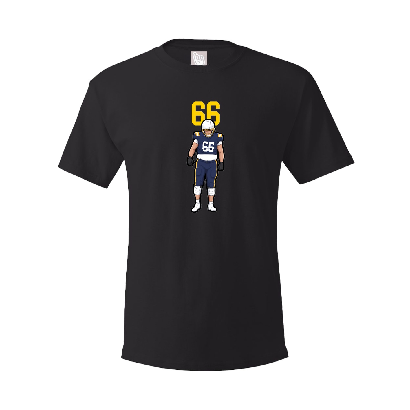 Youth Tee — Number Top in Black