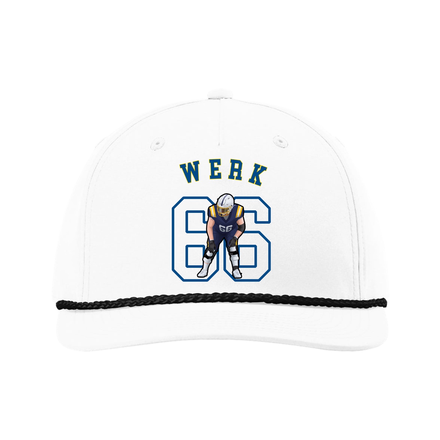 Five-Panel Classic Rope Cap — Shirsey Arch in White
