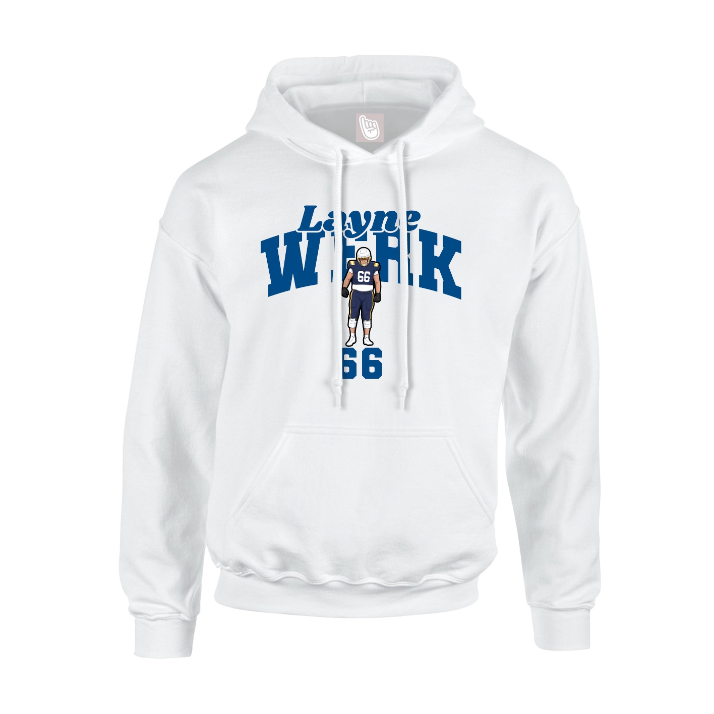 Youth Hoodie — Signature Arch in White
