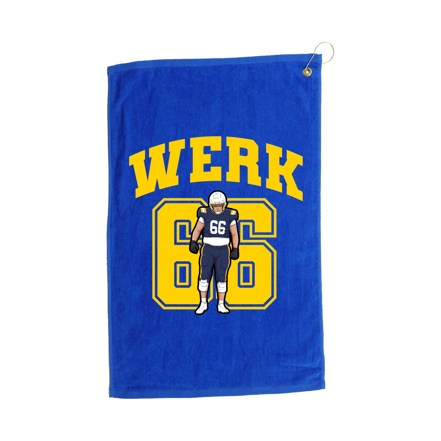 Golf Towel — Number in Royal