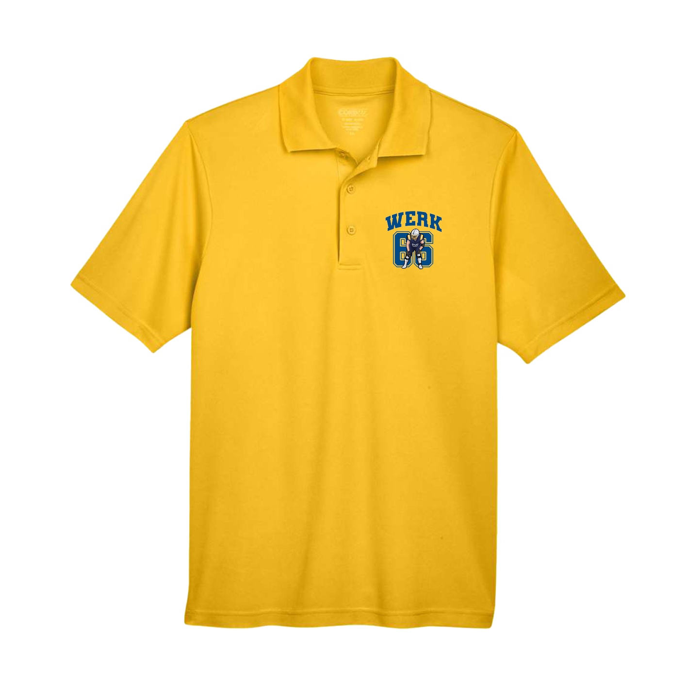 Performance Polo — Number in Gold