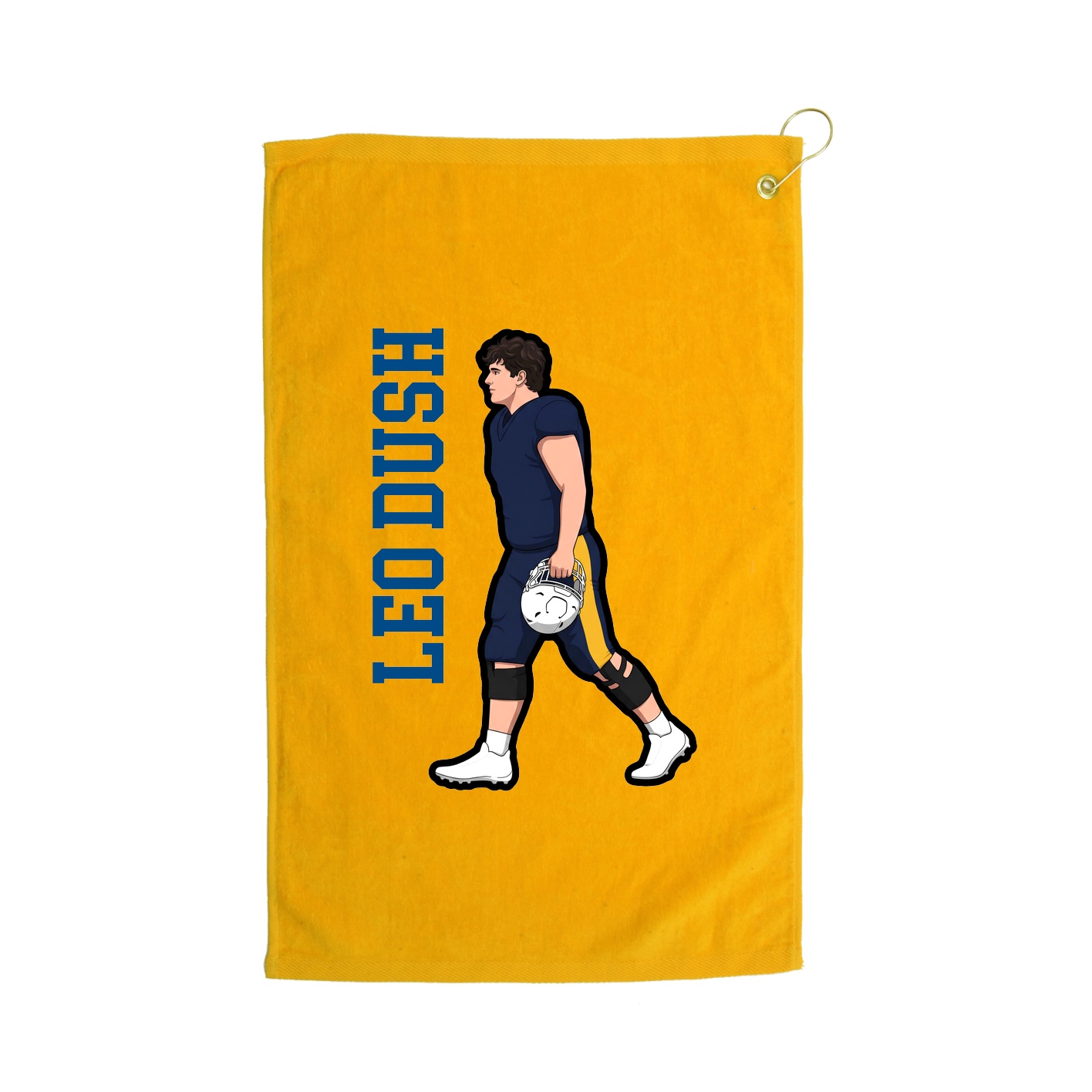 Golf Towel — Name Vertical in Gold