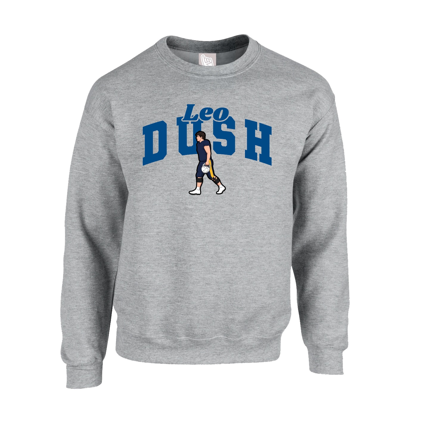 Fleece Crew — Signature Arch in Grey