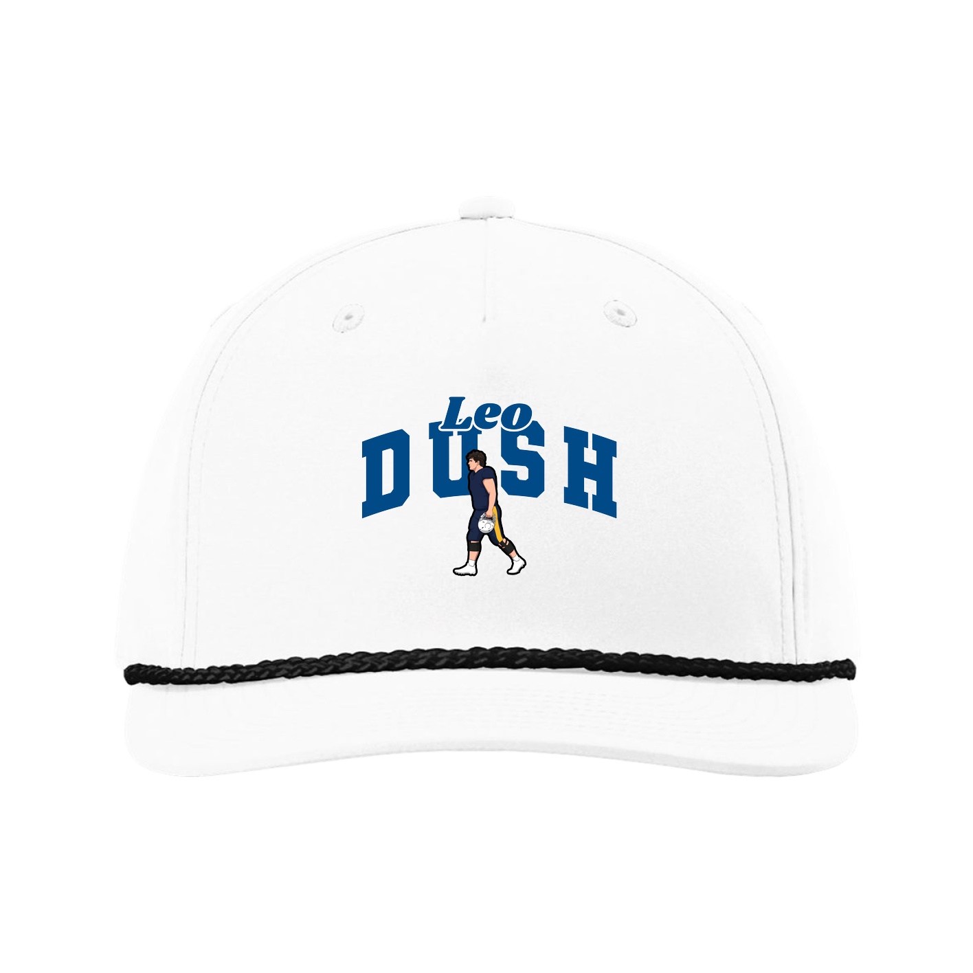 Five-Panel Classic Rope Cap — Signature Arch in White