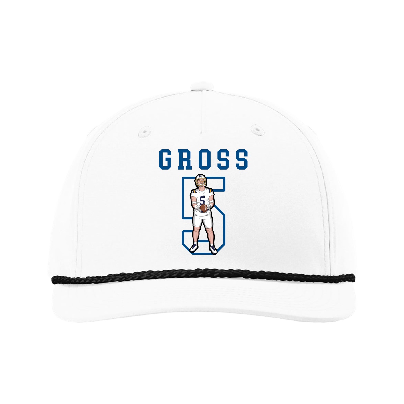 Five-Panel Classic Rope Cap — Shirsey in White