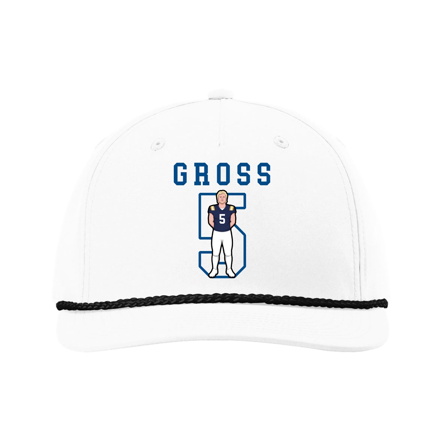 Five-Panel Classic Rope Cap — Shirsey in White