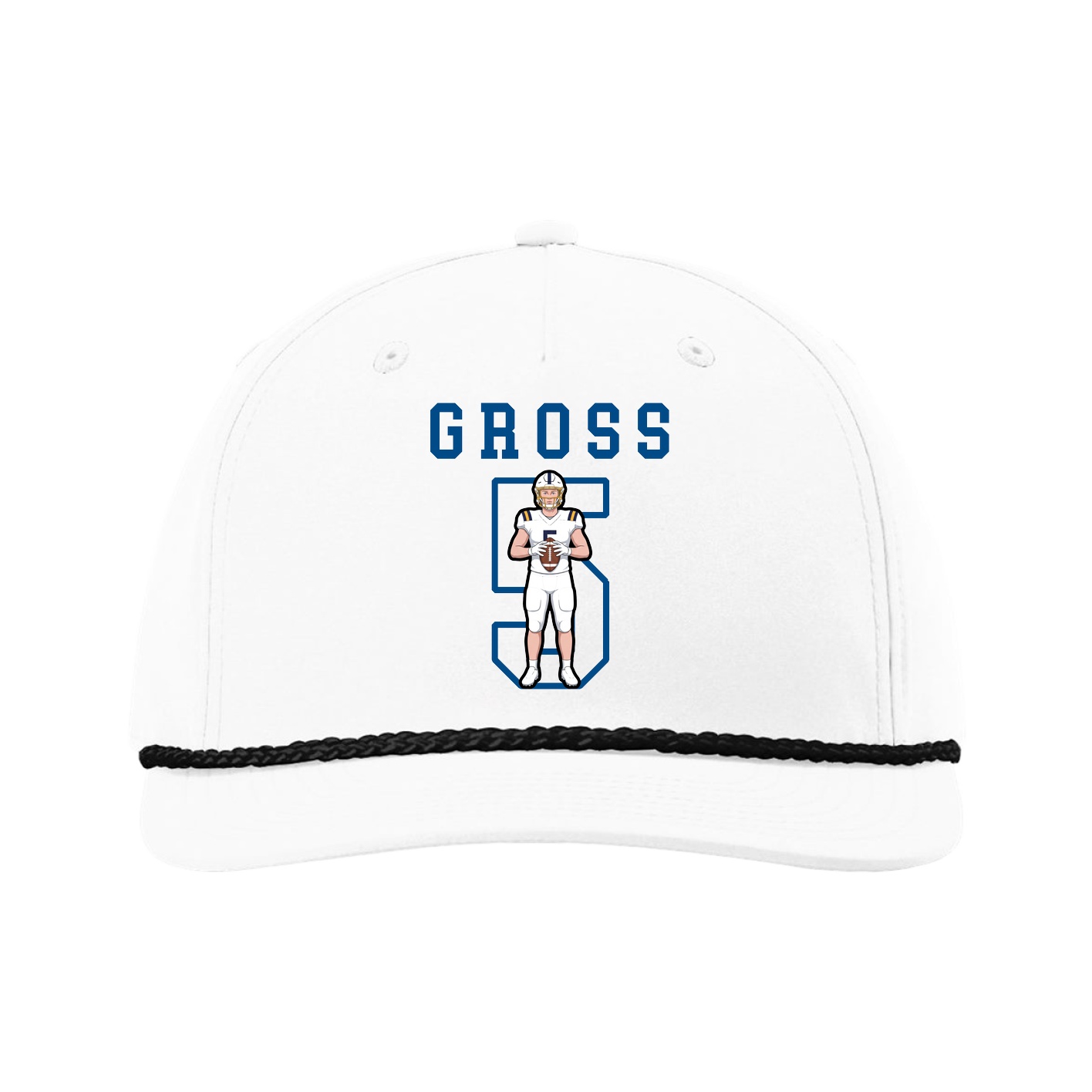 Five-Panel Classic Rope Cap — Shirsey in White
