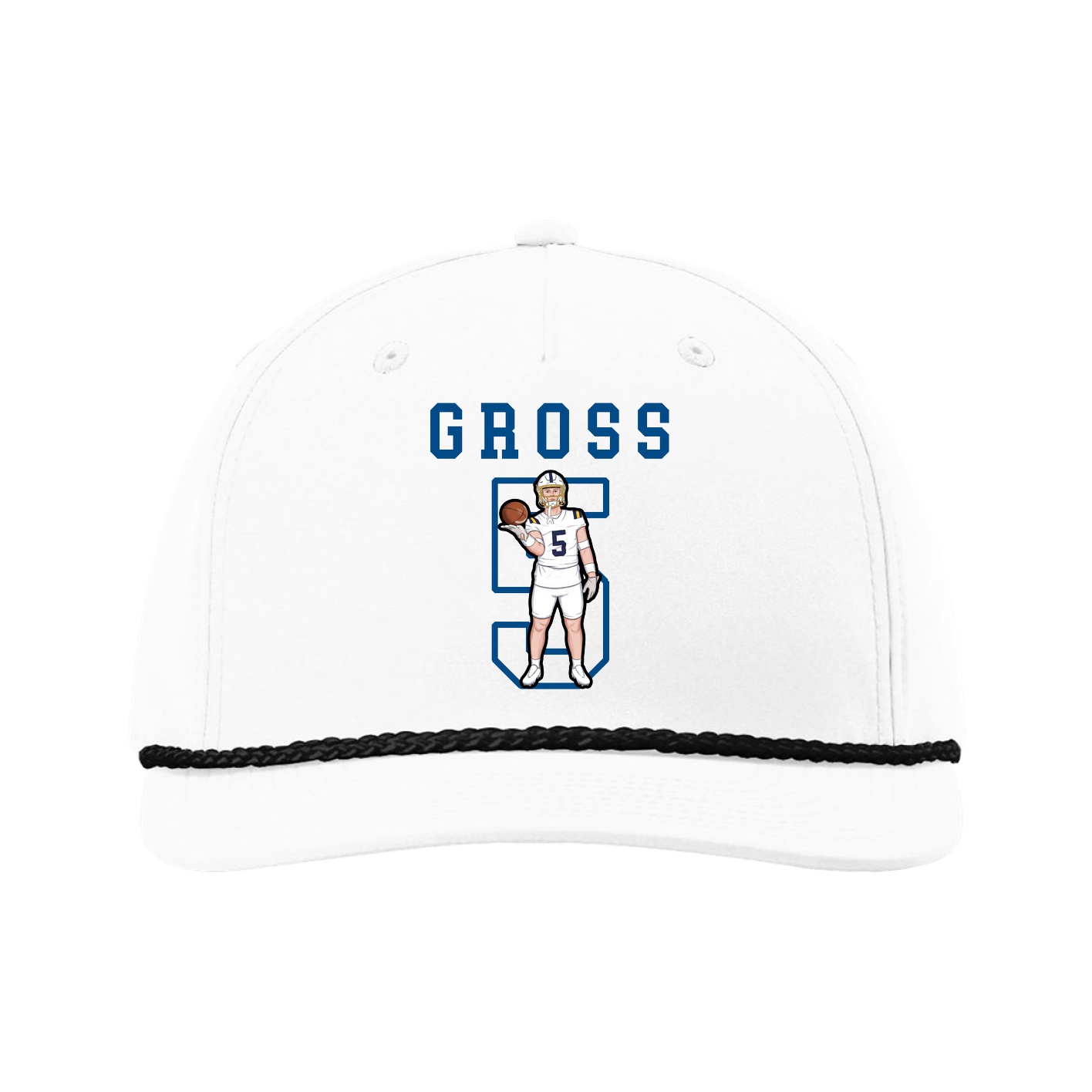 Five-Panel Classic Rope Cap — Shirsey in White