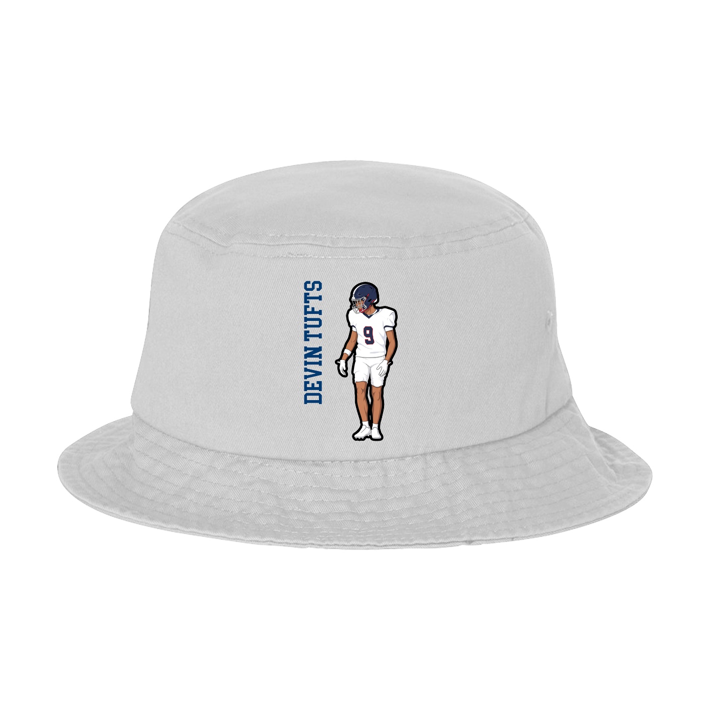 Bucket Cap — Name Vertical in White