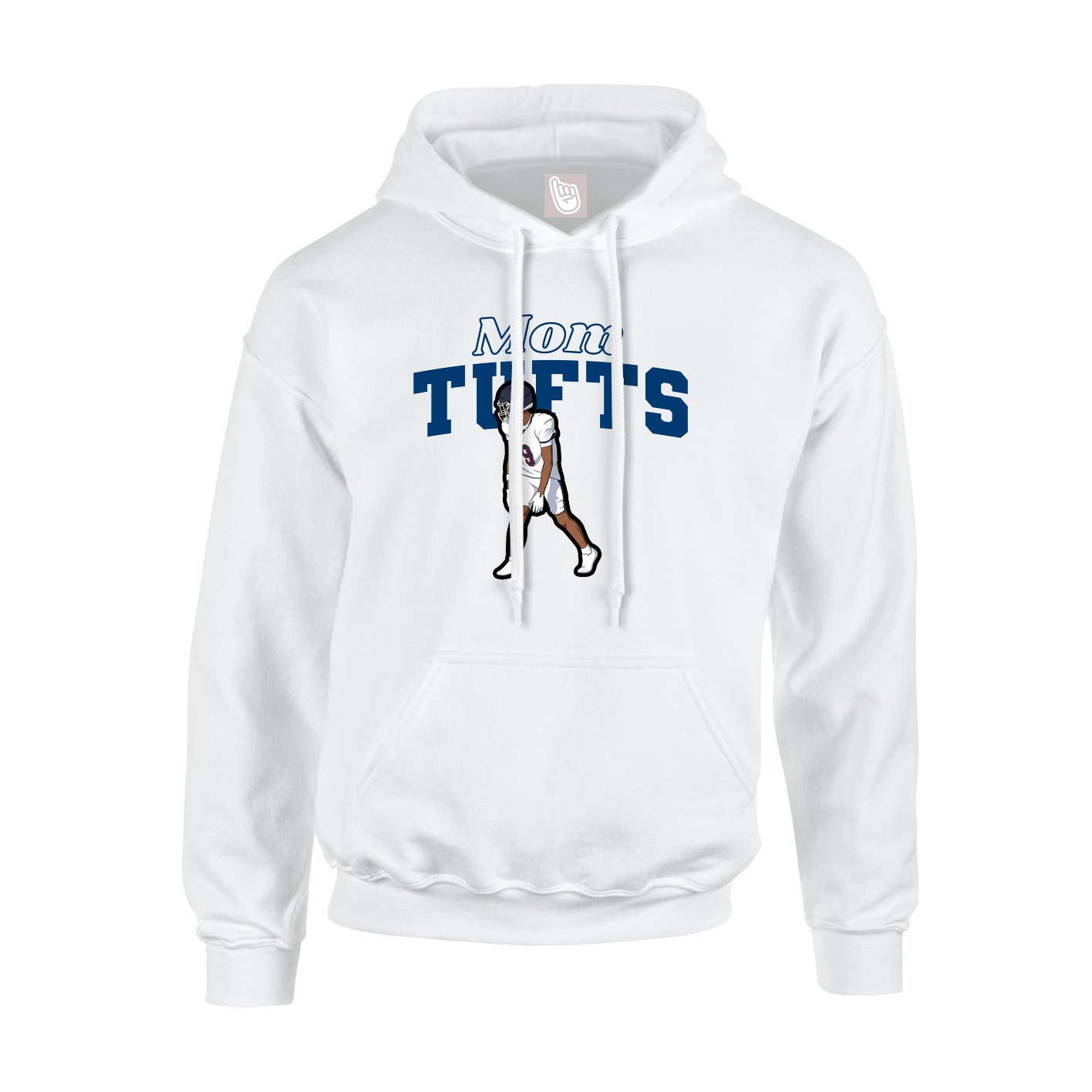 Youth Hoodie — Mothers Day Block in White