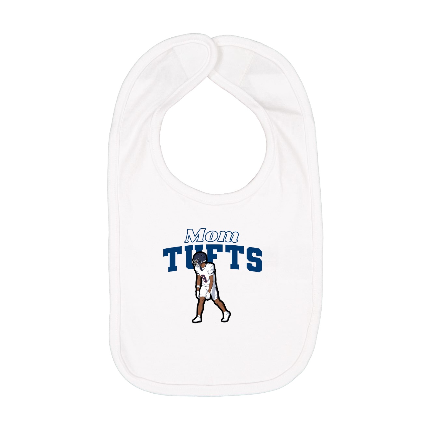 Infant Bib — Mothers Day Block in White