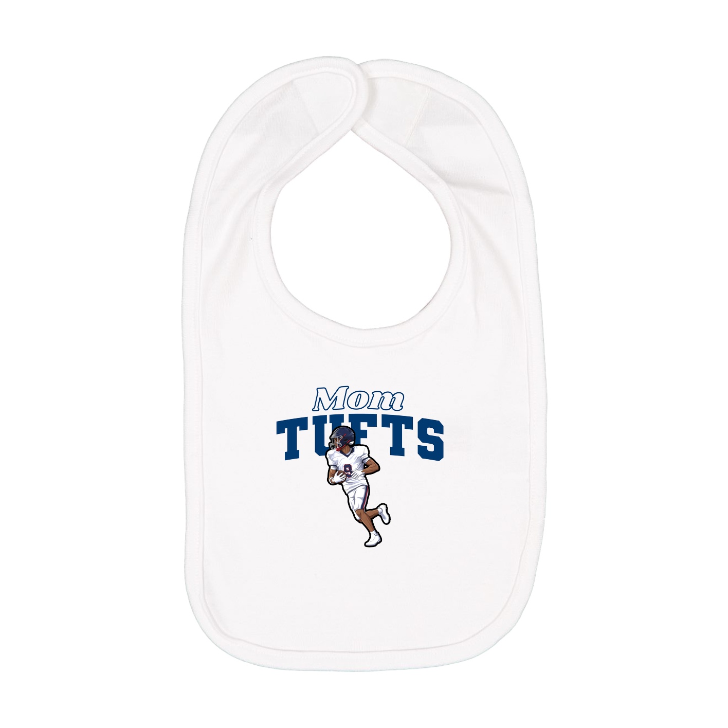 Infant Bib — Mothers Day Block in White