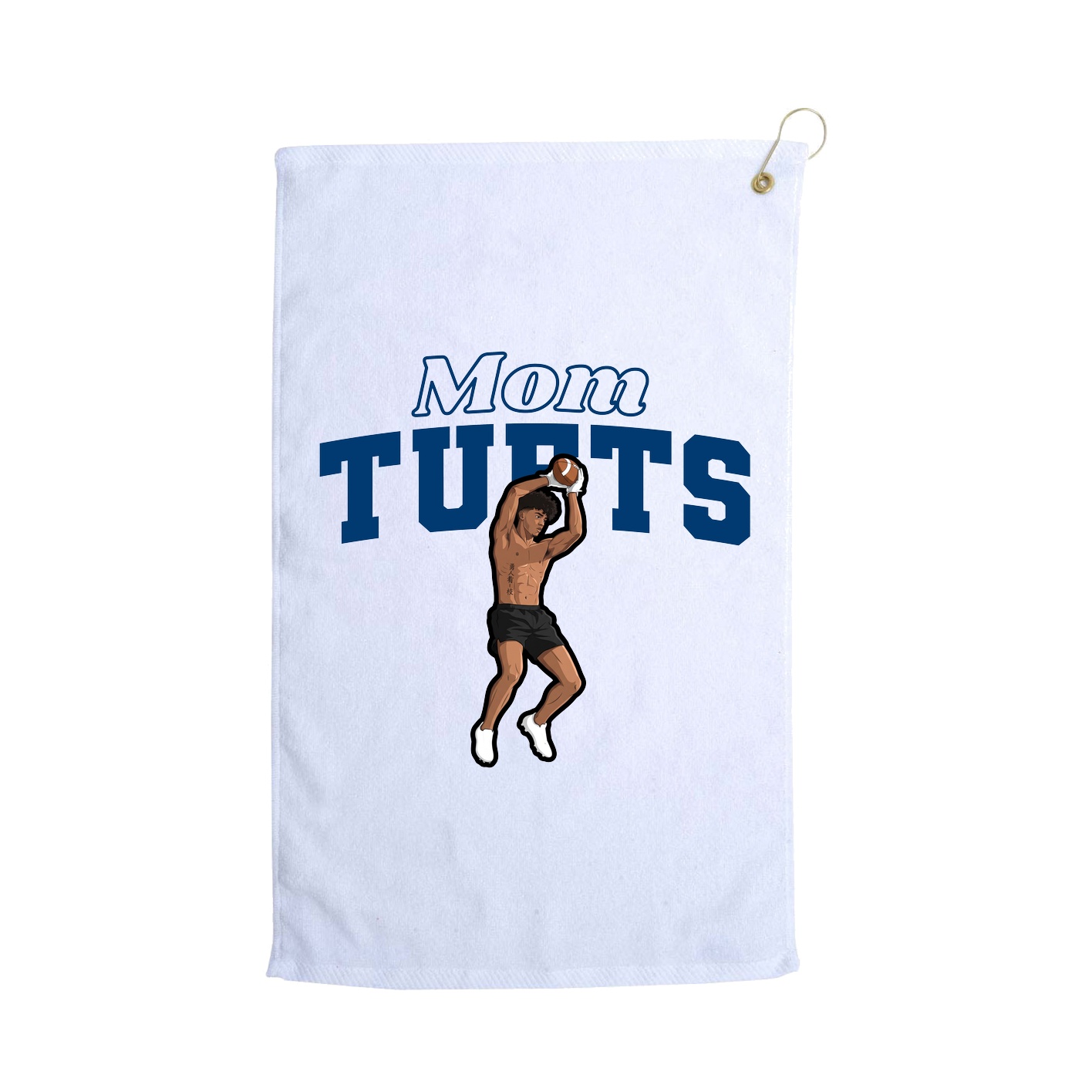 Golf Towel — Mothers Day Block in White