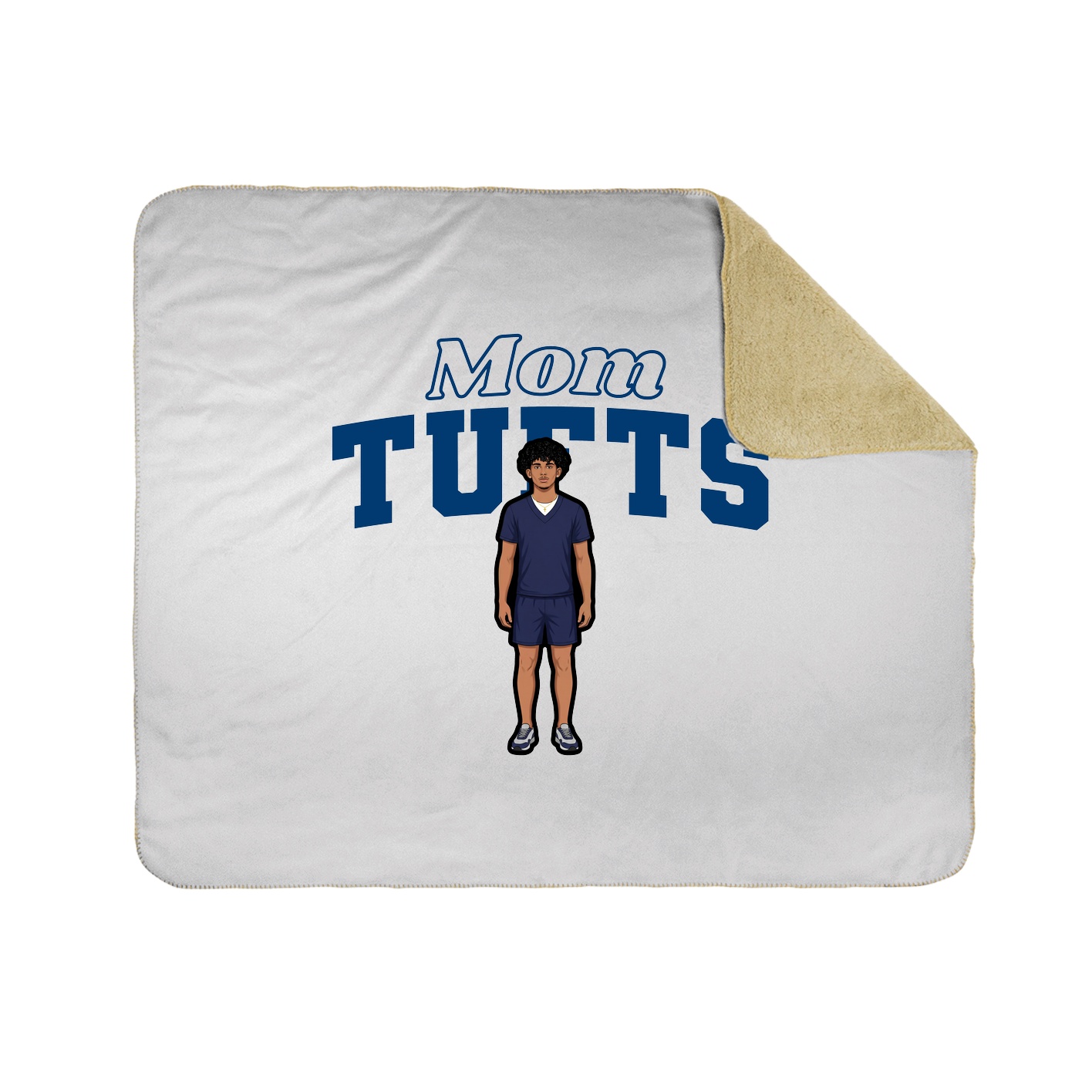 Throw Blanket — Mothers Day Block in White