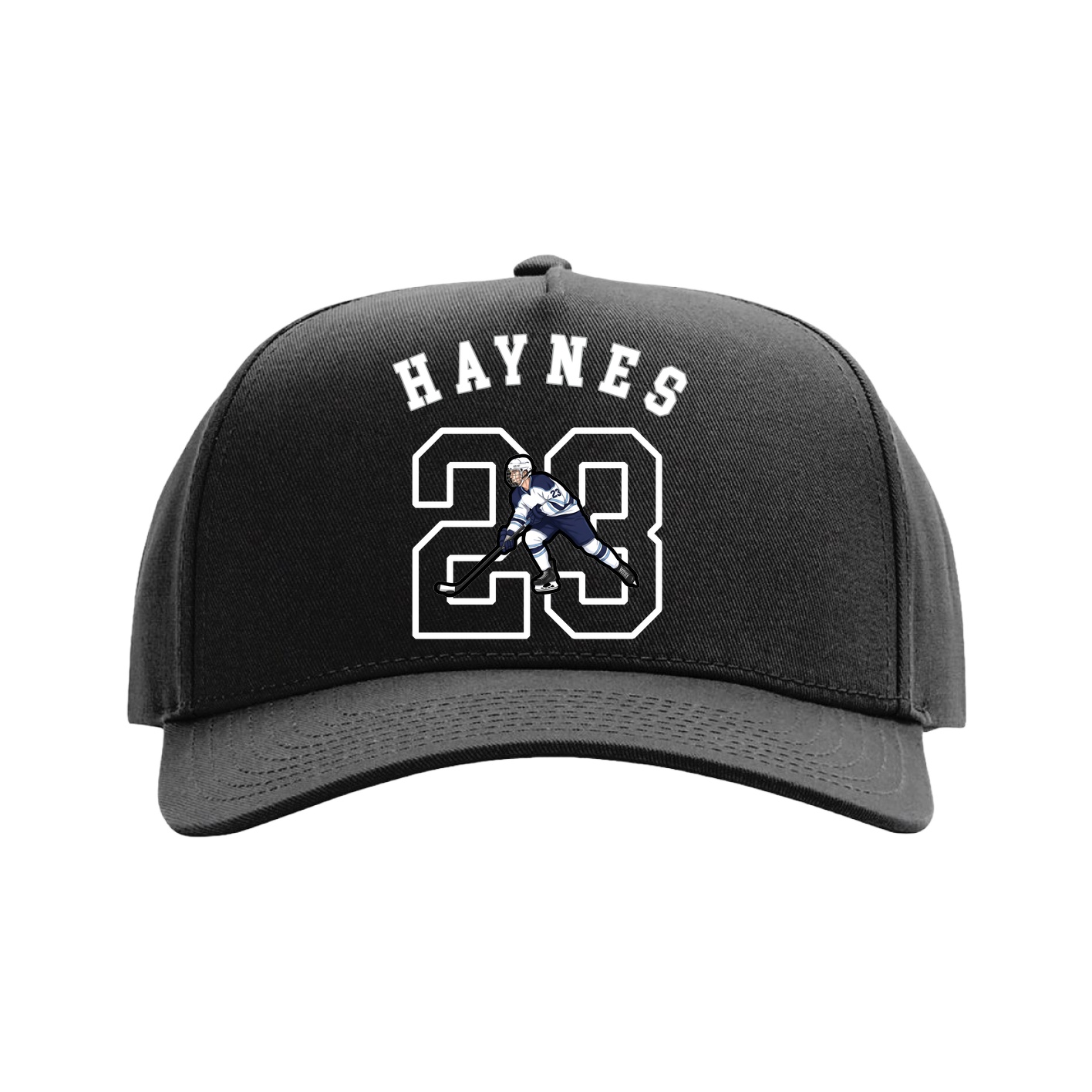 Full Fabric Five-Panel Champ Cap — Shirsey Arch in Black