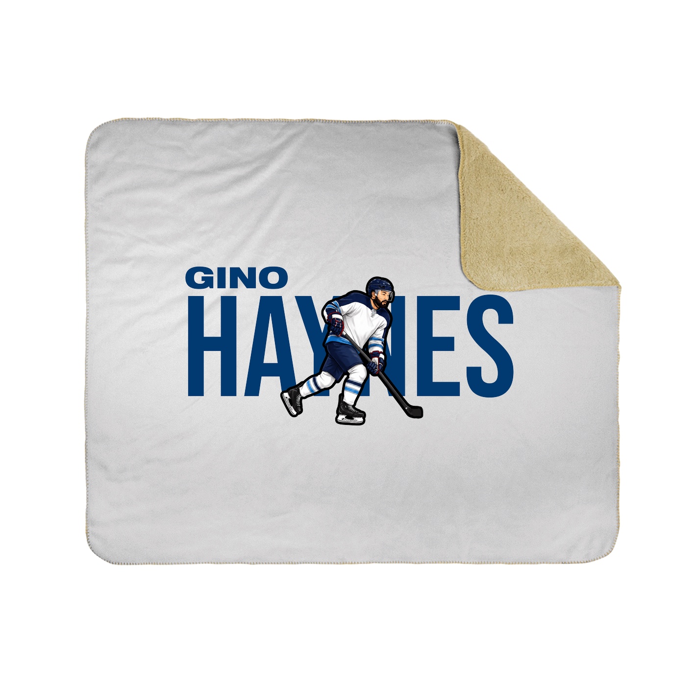 Throw Blanket — Player Name in White