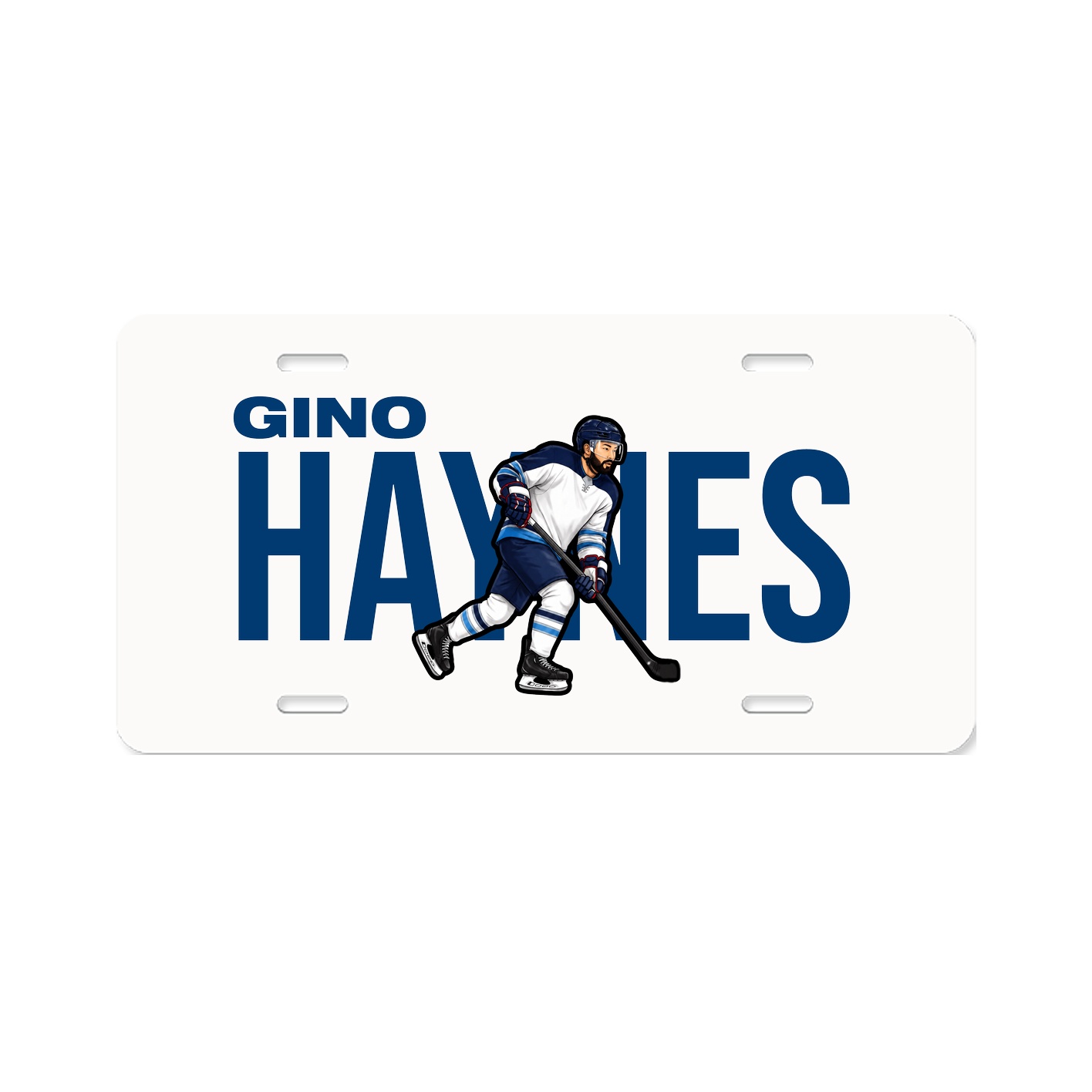 License Plate — Player Name in Classic