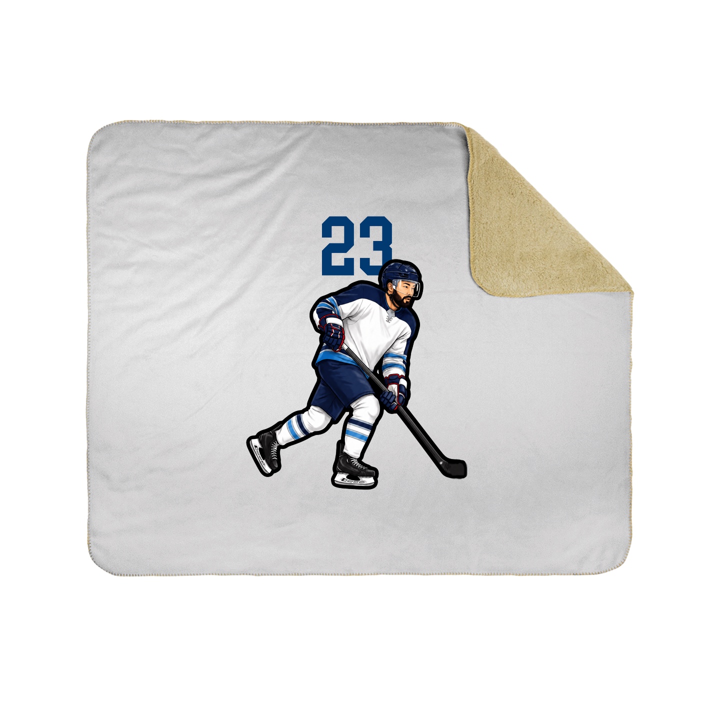 Throw Blanket — Number Top in White