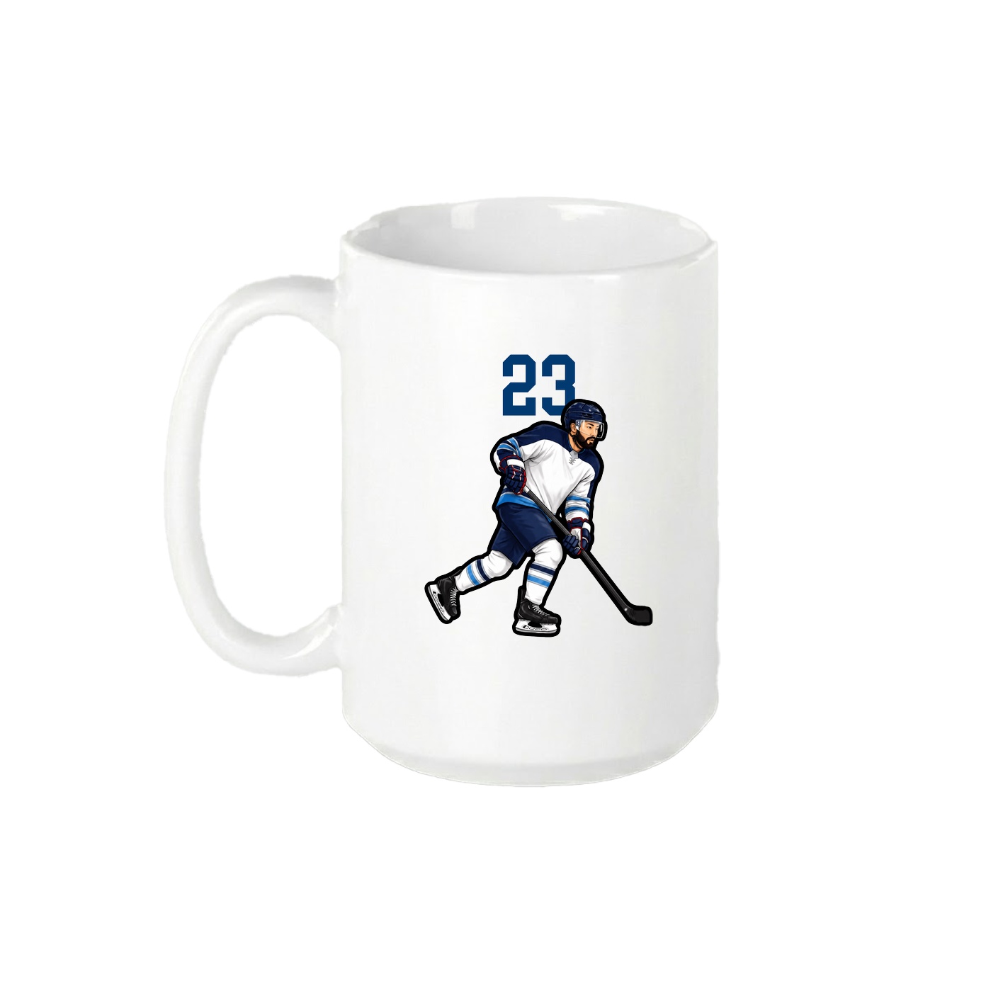 15oz Coffee Mug — Number Top in White