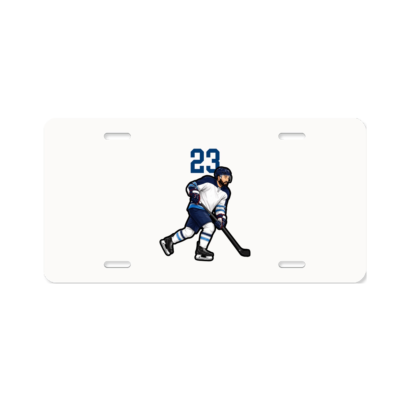 License Plate — Number Top in Classic