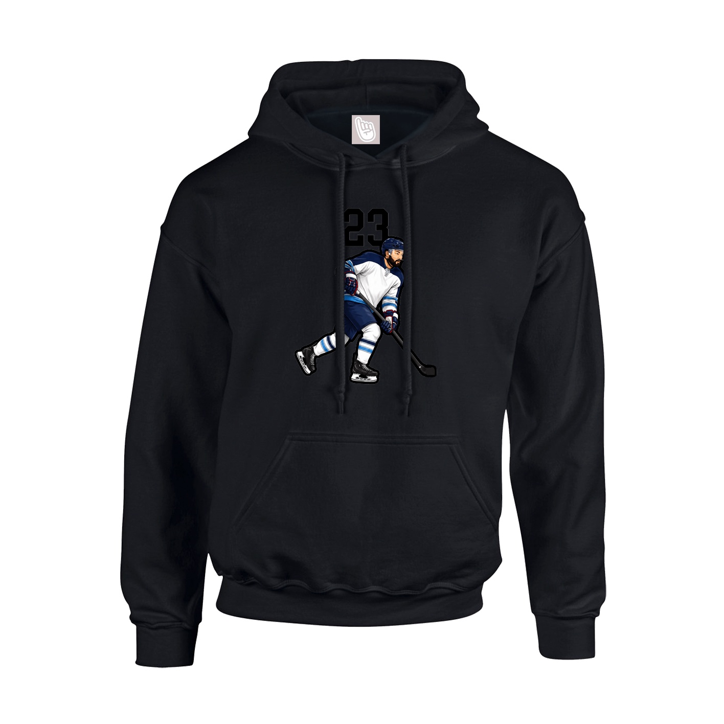 Hoodie — Number Top in Black