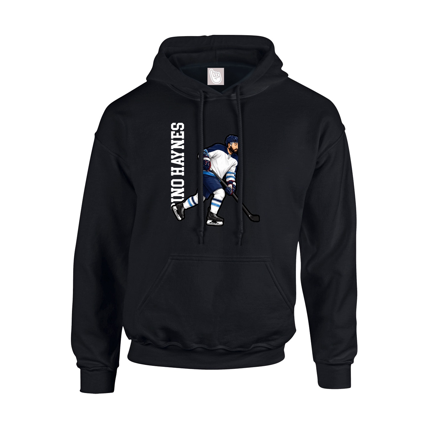 Youth Hoodie — Name Vertical in Black