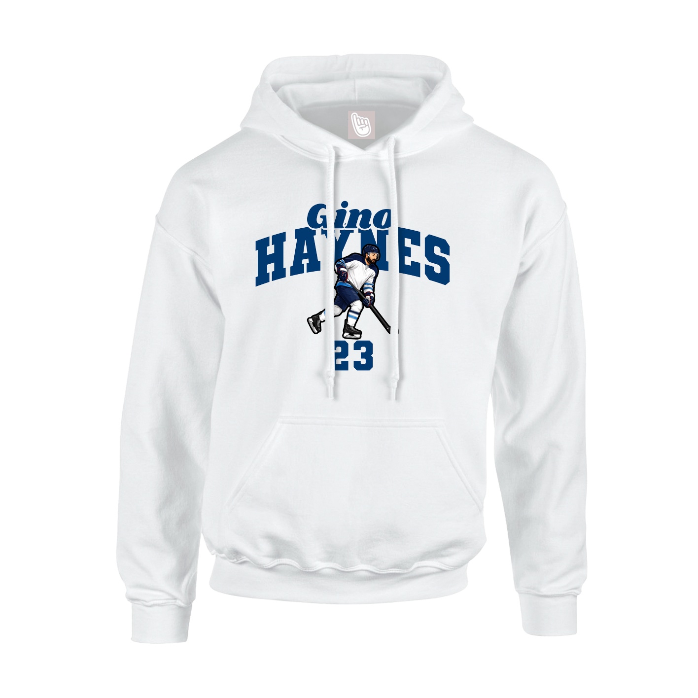 Hoodie — Signature Arch in White
