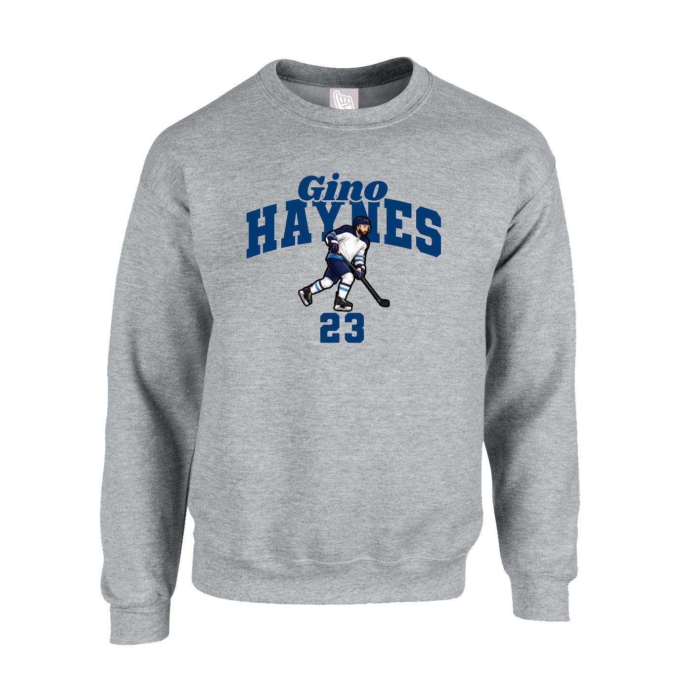 Fleece Crew — Signature Arch in Grey