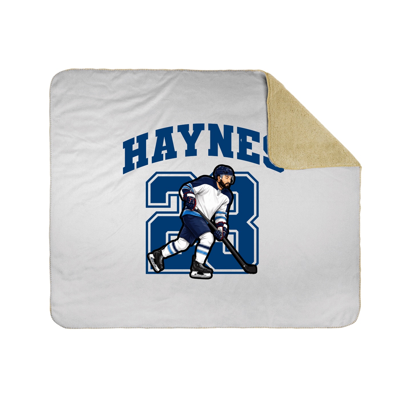 Throw Blanket — Number in White