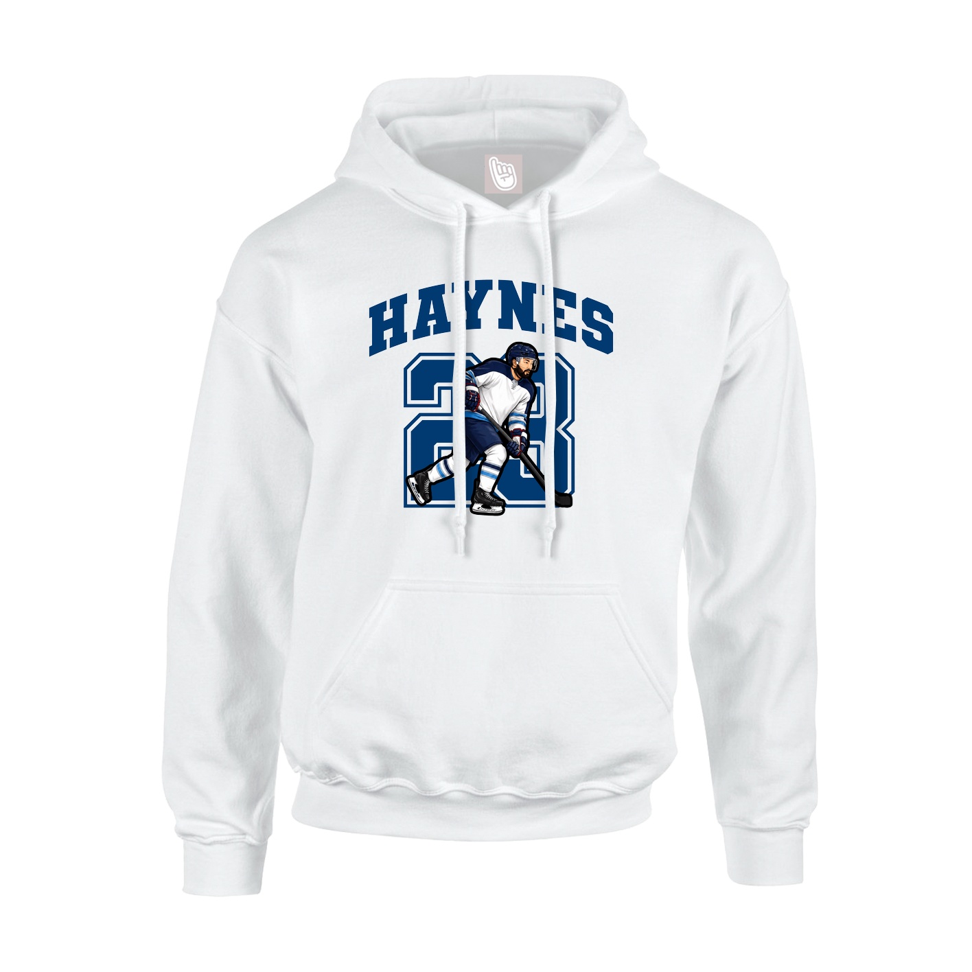 Youth Hoodie — Number in White