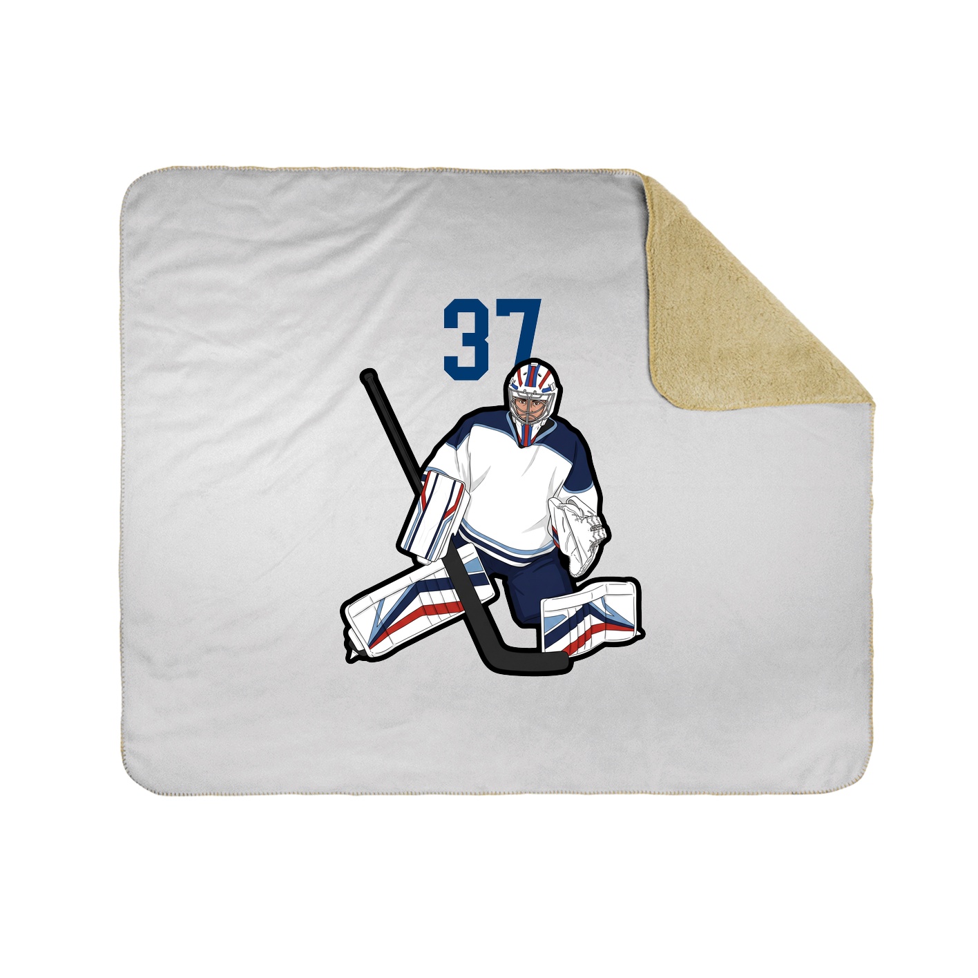 Throw Blanket — Number Top in White