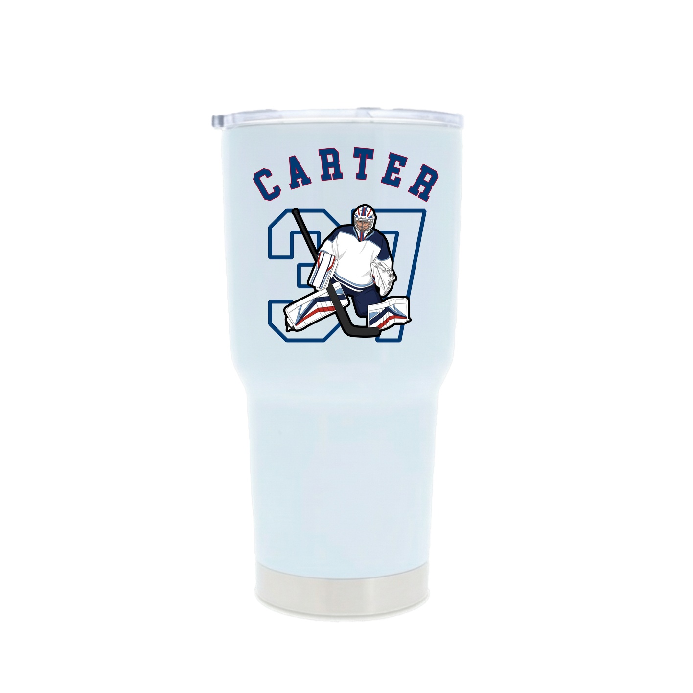 30oz Stainless Steel Tumbler — Shirsey Arch in White