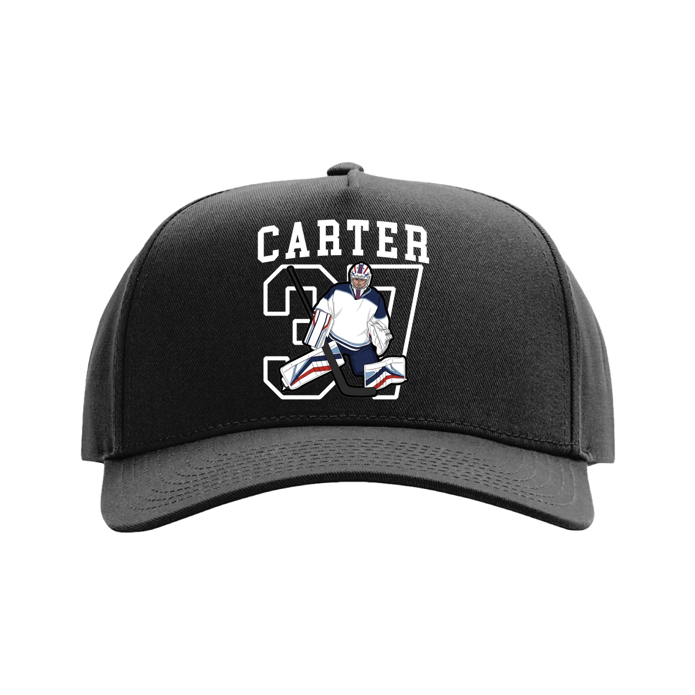 Full Fabric Five-Panel Champ Cap — Shirsey in Black