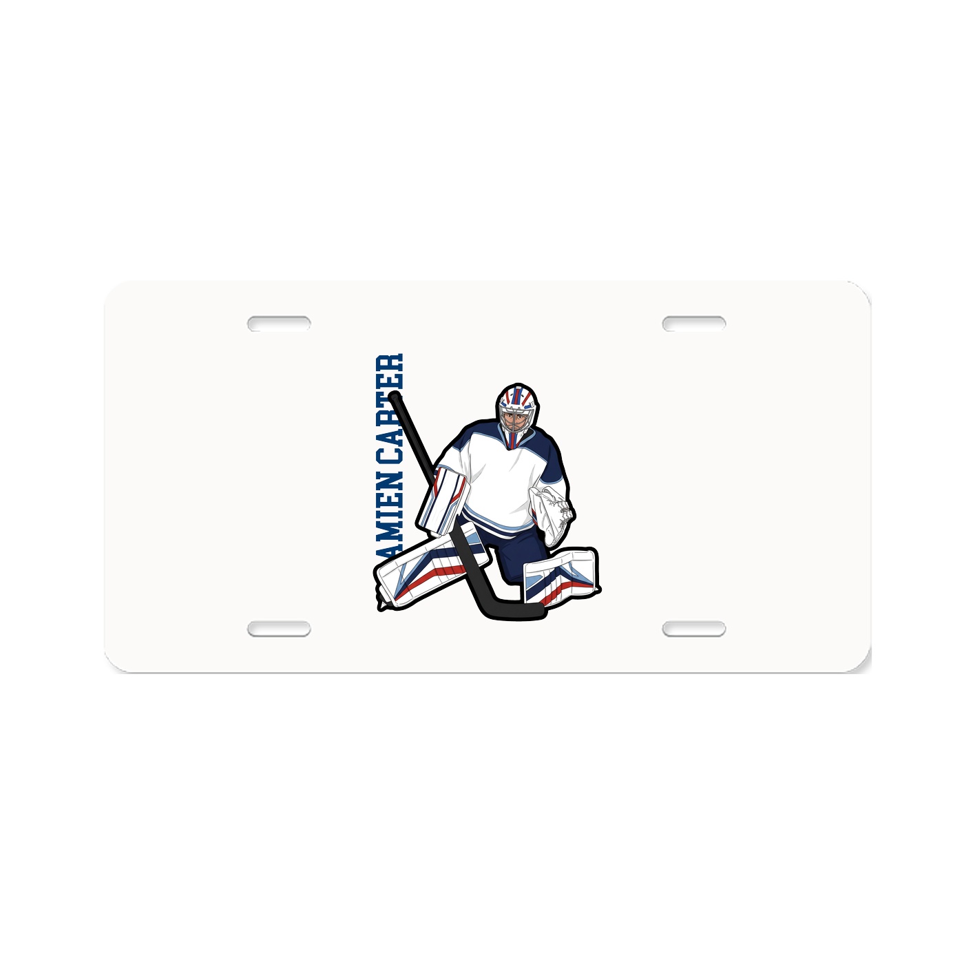License Plate — Name Vertical in Classic