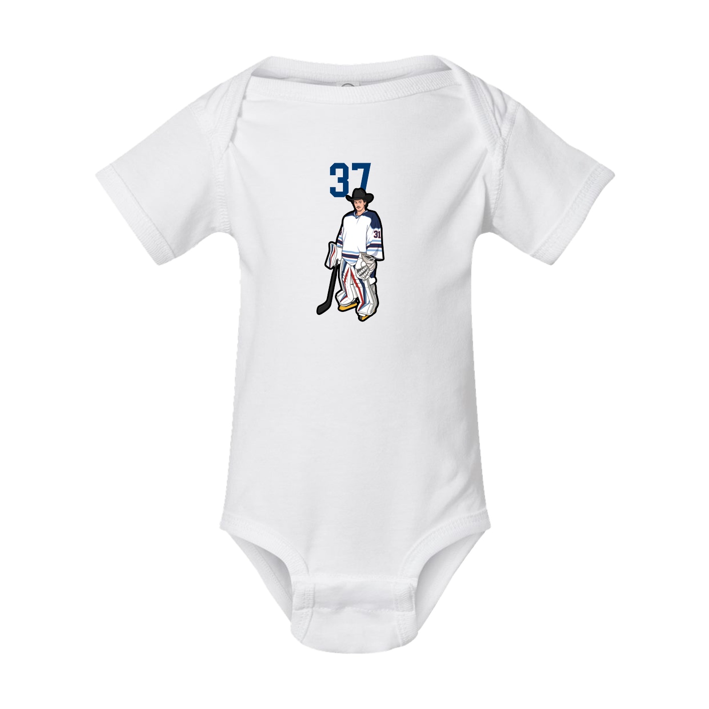 Baby Onesie — Number Top in White