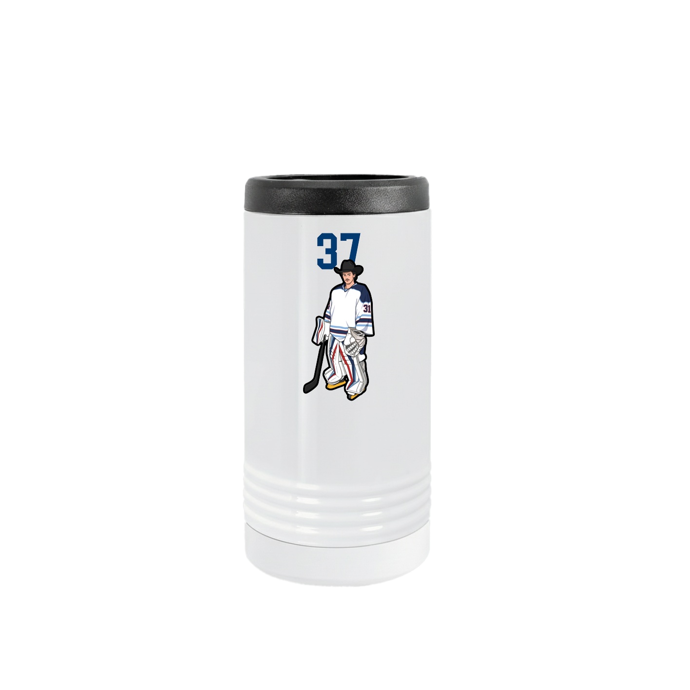 Slim Beverage Holder — Number Top in White