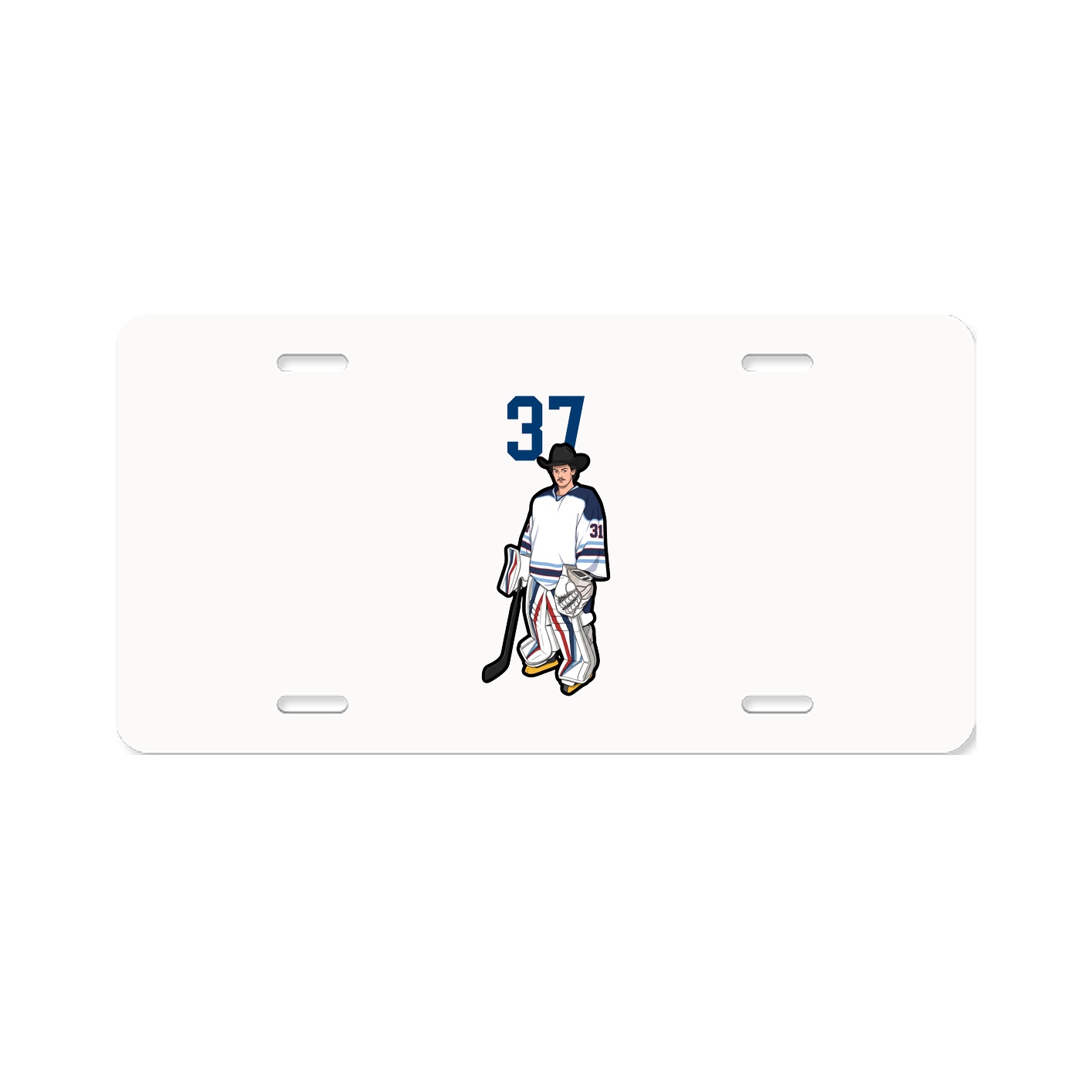 License Plate — Number Top in Classic